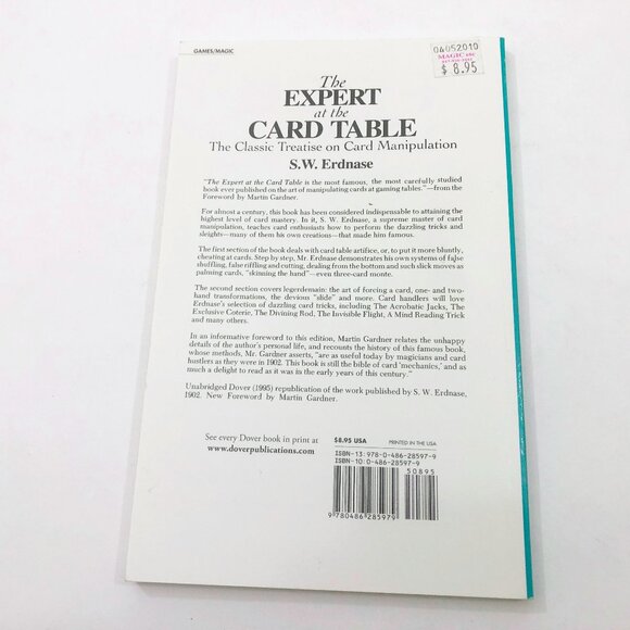 The Expert at the Card Table SW Erdnase PB Dover Publications 1979 - Picture 2 of 9